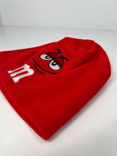 Red M&M's Chocolate beanie winter hat Mars unisex kids one size fits most - Picture 4 of 9