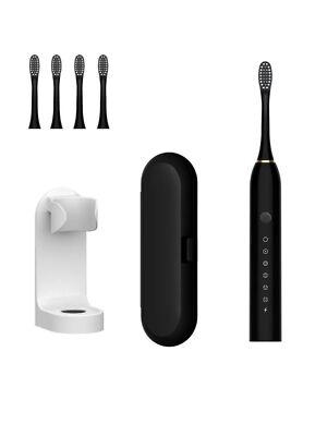 Elektrische Zahnbürste Sonic Deep Oral Clean 5 Modi Wiederaufladbar 4 Bürstenköpfe