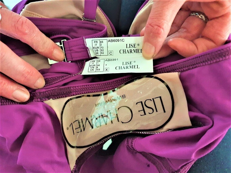 Bikini Lise Charmel 2 Pièces Violet Taille 85C / 38 Neuf Sans étiquette