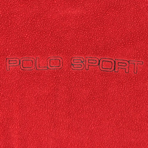 Rare VTG POLO SPORT Ralph Lauren Spell Out Fleece Sweatshirt 90s 2000s Kid SZ 7 - Picture 2 of 9