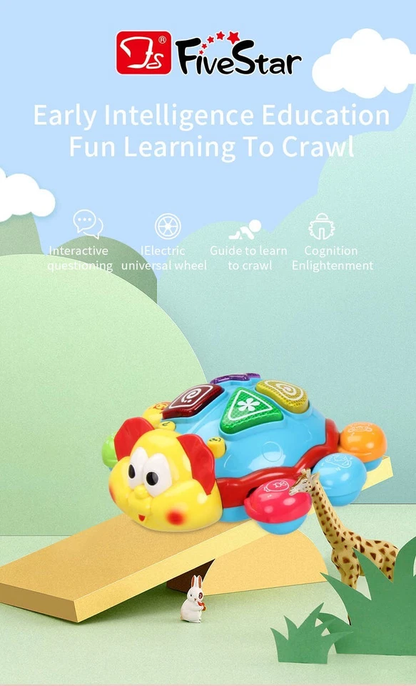 Turtle Electric Music Crawling Spanish/ English Baby, Toddler Toy -Tummy Time - Image 4 of 4