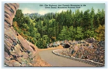 Postcard Highway That Tunnels Mountains Great Smoky Mountains National Park Road