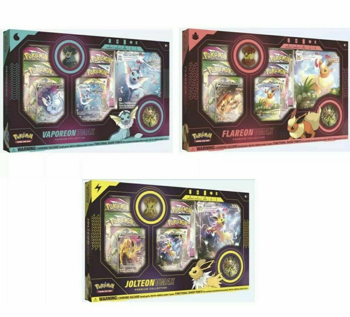 Reserved !!Pokemon Eevee Evolution VMAX Premium Collection Set of 3 www