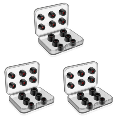 Comply Foam Tips Compact Lightweight Earbud Covers for Headphones (Black Red) QD
