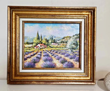 Tableau GHESQUIERE Christophe ( 1968 ) CHAMP DE LAVANDES - Vintage