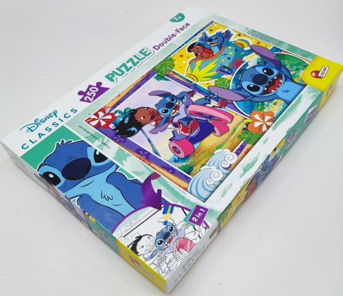 Lisciani Disney Puzzle DF Plus 250 Lilo Stitch 105823 Multicolore Doppia Faccia