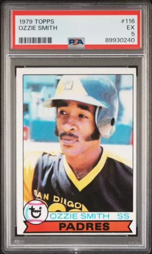 VINTAGE 1979 Topps OZZIE SMITH # 116 -▶HOF !!!◀--▶ROOKIE CARD◀- PSA 5