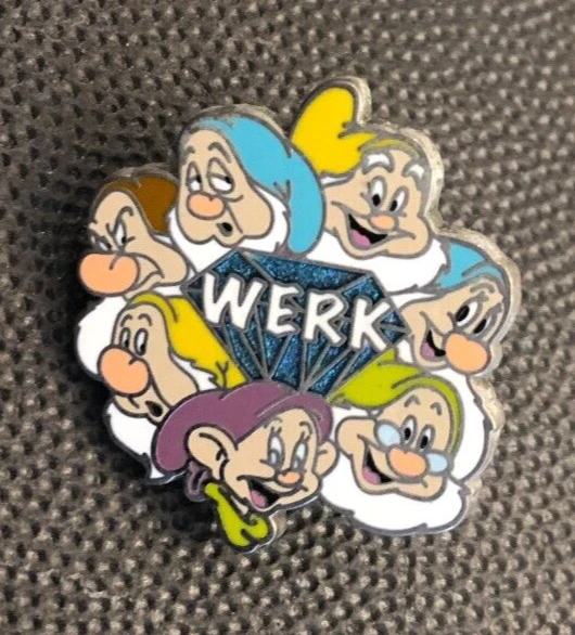 Disney pin 131768 Snow White and the Seven Dwarfs Diamond Werk Work hi ho we go