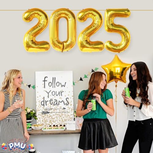 PMU New Year's Eve Party "2025" 16 & 40 in Number Mylar Balloons (4/pkg) Pkg/1 - Picture 7 of 73