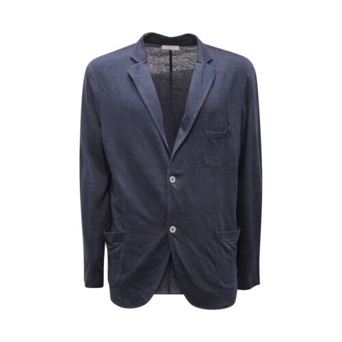 1394AT giacca uomo GRAN SASSO man linen jacket blue - Picture 1 of 4