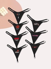 7PZ Mutandine Donna Sexy Un Filo Perizoma Sexy Stampate Senza Cuciture Sezione Sottile