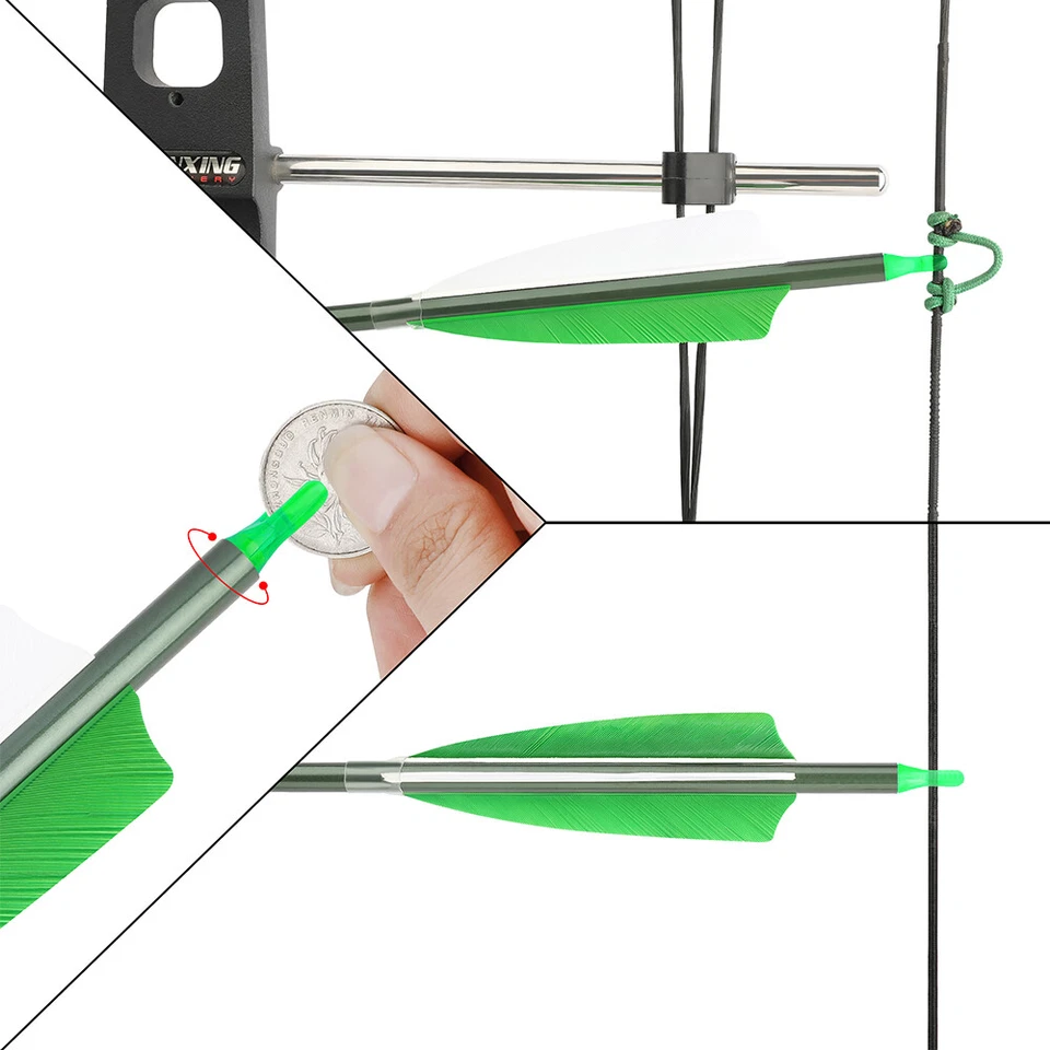 30" Carbon Arrows Archery 4" Turkey Feather SP500 Arrowhead Bow Shooting Hunting - Image 4 of 4