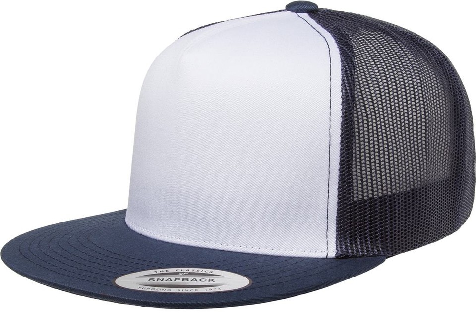 Cappello Da Camionista YP Classics Yupoong Bolletta Piatta Strutturato - Foto 5