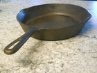 Vintage GRISWOLD NO 9 Cast Iron 11 1/4" Skillet SMALL BLOCK LOGO FOR RESTORATION