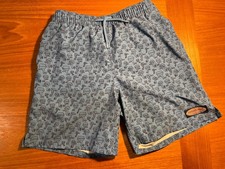 Vineyard Vines Boys Swim Trunks Blue Outboard Motors Medium