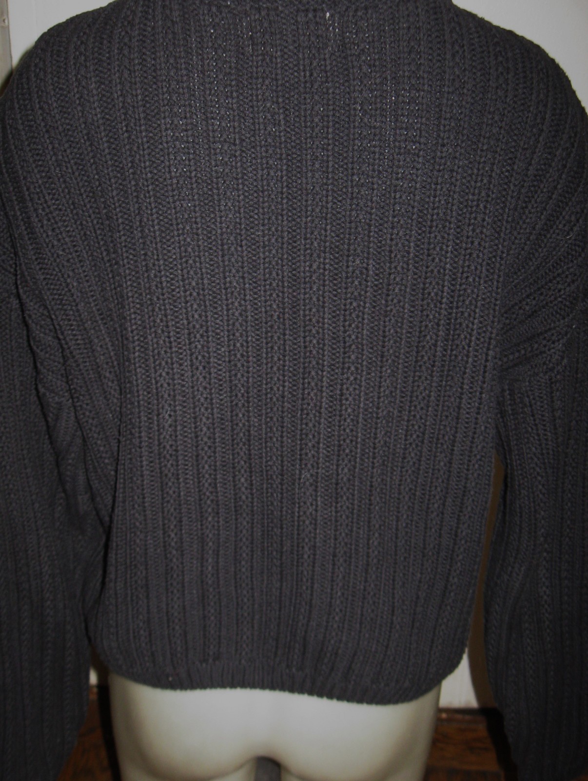 UNIVERSAL THREAD DARK GRAY PULLOVER THICK RIBBED … - image 3