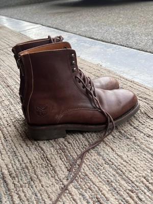 Aigle Brown Leather Men's Chukka Boots Lace-Up Rare SZ 36