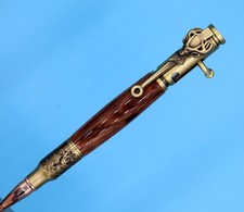 Deer Hunter Bolt Action Pen Antique Brass Cocobolo Wood Hunting Gift