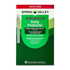 Spring Valley Daily Probiotic Delayed Release Capsules for Digestive Health 4...