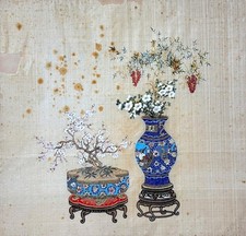 Fine antique Chinese 19th century gouache painting