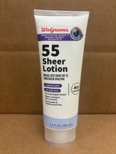 Walgreens 55 Sheer Lotion Broad Spectrum Lightweight Sunscreen 3.4 Fl Oz 2.94 per gallon