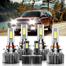 For Chevy Suburban 2500 2000-2006 LED Headlight Hi/Low Fog Light Bulbs Combo Kit