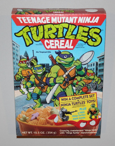 Teenage Mutant Ninja Turtles TMNT Cereal Box 1989 Ralston Figure, Toys, Mask