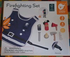 Classic World FIREFIGHTING SET Vest/Fire Ext./Axe/Flashlight/Torch/Walkie Talkie