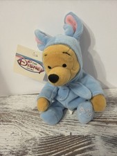 Disney Store Winnie the Pooh Easter Bunny Pooh 8" Mini Bean Bag Plush Purple
