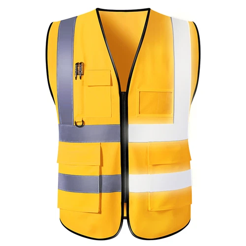 Custom Logo Reflective Safety Vest Hi Vis Protective Workwear Vest Men Women - product listing photo