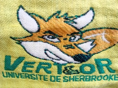 FAN-SCHAL: CANADA, UNIVERSITE  de SHERBROOKE, VERT & OR, BUDWEISER