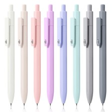 Cute Morandi Colored Gel Pens 0.5mm Smooth Writing Journaling Supplies 8 PCS