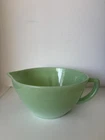 Vintage Fire King Jadeite Jade Green Mixing Batter Bowl w/ Pour Spout & Handle