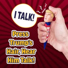 Funny Gift Novelty Talking Donald 45-47 Victory Pen/Speaks Multiple Trump Voice 