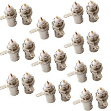 BNC Female Nut Bulkhead Panel Connector 20-Pack Solder Jack Adapters for Moni...