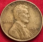 1938-S Lincoln Wheat Cent San Francisco Mint Penny Fine JC1347