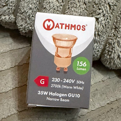 Mathmos GU10 Bulb 35W 2700K Warm White 156lm 230-240V CE