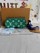 LOUIS VUITTONGreen/Black Monogram Fabric/Leather Sunglasses Case