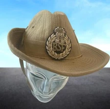 Military India Border Security Force BSF Soldier Khaki Hat 1965 Bush