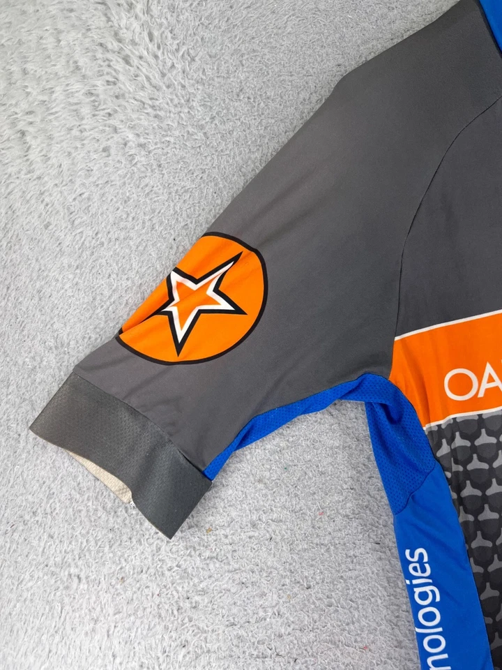 Camiseta de ciclismo Voler para mujer gris medio cremallera completa Team Oakland manga corta LEER Foto 3 de 4