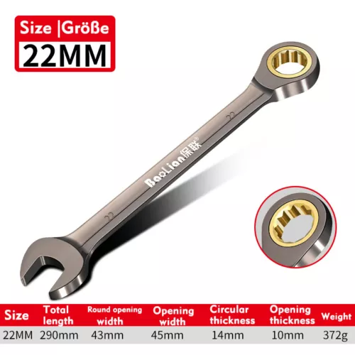 6mm - 32mm Ratschen-Ringmaulschlüssel Ratschenschlüssel Knarrenschlüssel SW - Bild 24 von 58
