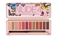 BYS Nude 4 Eyeshadow Palette, 12 Color Collection in Tin Kit with Mirror -