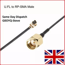 1.13 Cable SMA Male Jack Bulkhead to Ufl IPX Connector Extension Pigtail30cm
