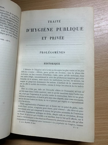 *RARE* 1879 "TRAITE D'HYGIENE PUBLIQUE ET PRIVEE" FRENCH 1.2kg ANTIQUE BOOK (P7) - Picture 8 of 15
