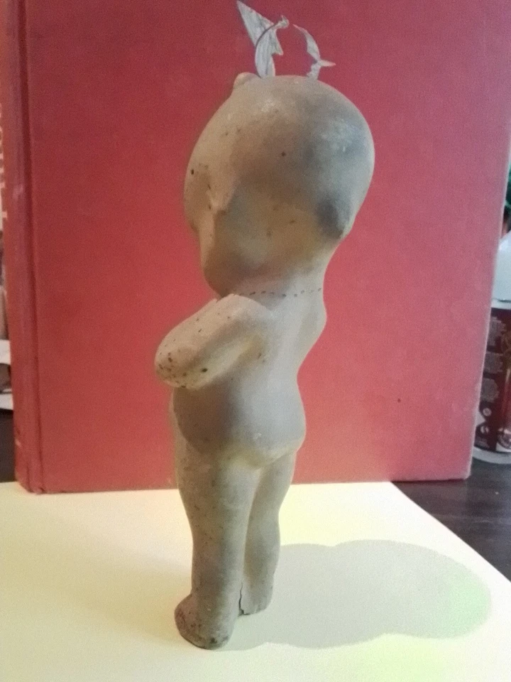 kewpie Antico Compò Anni 30 Portafortuna 16 Cm Originale Romantico Rose o' Neill - Immagine 4 di 4