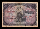 Spain Spain 50 Pesetas Allegories 1906 Pick 58a Serie C Bc F