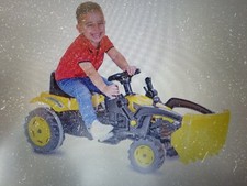 Trettraktor Trettrecker mit Frontlader Strong Bull gelb