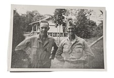 WW2 Era Photo U.S. GIs Housing In Back Tropical Terrain