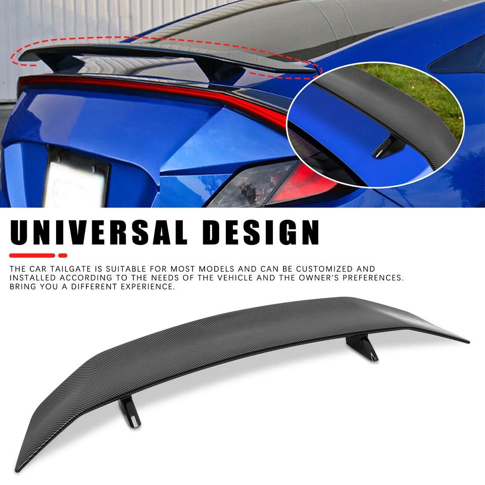 For Nissan Altima Sedan 47" GT Style Rear Trunk Spoiler Racing Wing Carbon Fiber - Image 4 of 4