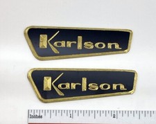 Custom Engraved Brass Karlson Speaker Badge Pair